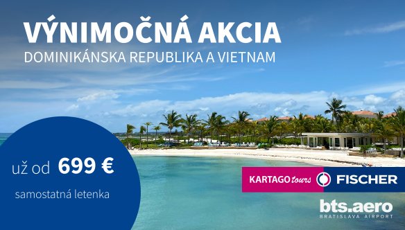 Výnimočná akcia: Letenky do Dominikánskej republiky a Vietnamu priamo z Bratislavy