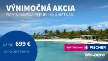 Výnimočná akcia: Letenky do Dominikánskej republiky a Vietnamu priamo z Bratislavy