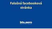 Upozornenie na falošné profily letiska na sociálnej sieti Facebook