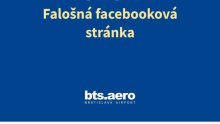 Upozornenie na falošné profily letiska na sociálnej sieti Facebook