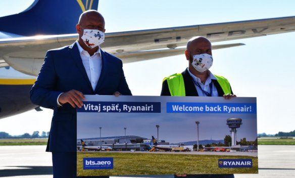 Ryanair resumes operations from Bratislava