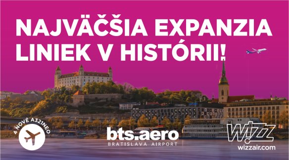 Historický rozvoj: Wizz Air umiestni v Bratislave 4 lietadlá a zabezpečí spolu 27 liniek
