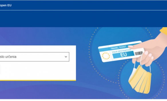 Informácie o cestovných obmedzeniach v EÚ na webe Re-open EU