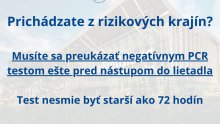 Z rizikových krajín na palubu lietadla len s negatívnym PCR testom