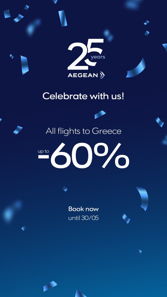 Zľava až do 60 % na letenky do Atén a celého Grécka s Aegean Airlines