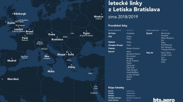 Z Letiska Bratislava v zime rekordných 31 pravidelných liniek