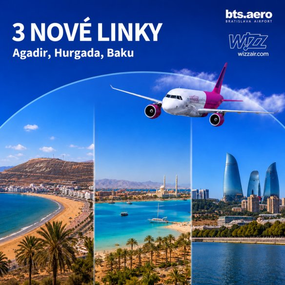 Z Bratislavy priamo do Afriky alebo ku Kaspickému pobrežiu: Wizz Air pridáva 3 nové linky