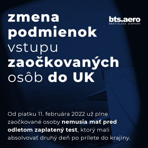 Zmena podmienok vstupu zaočkovaných osôb do UK