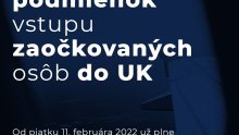 Zmena podmienok vstupu zaočkovaných osôb do UK